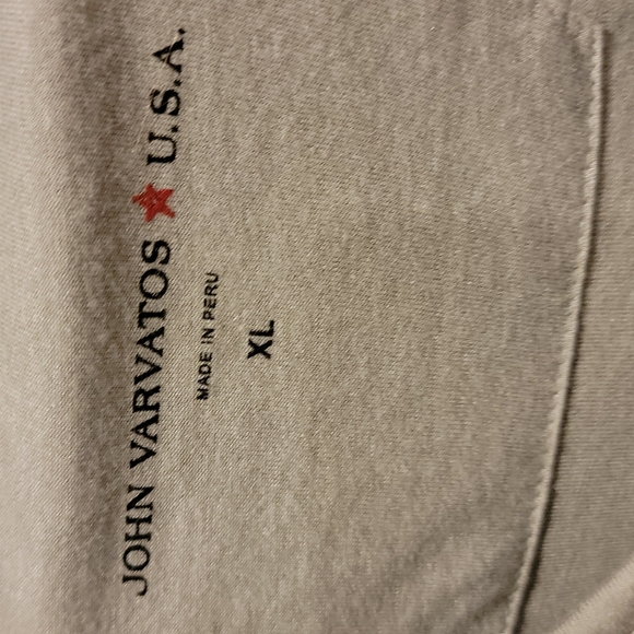 John Varvatos Star USA XL Men's Super Soft Short Sleeve Henley Shirt Grey - Picture 4 of 15